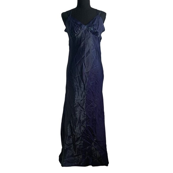 Wild Fable Junior Teens Vintage Style Satin Maxi Dress With Adjustable Straps - Picture 2 of 12